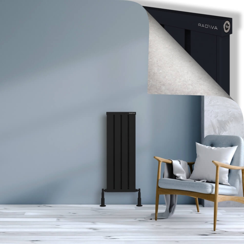 OBI Dekoratif Alüminyum Radyatör 900x324 Siyah - 2OBI09000324B3TS