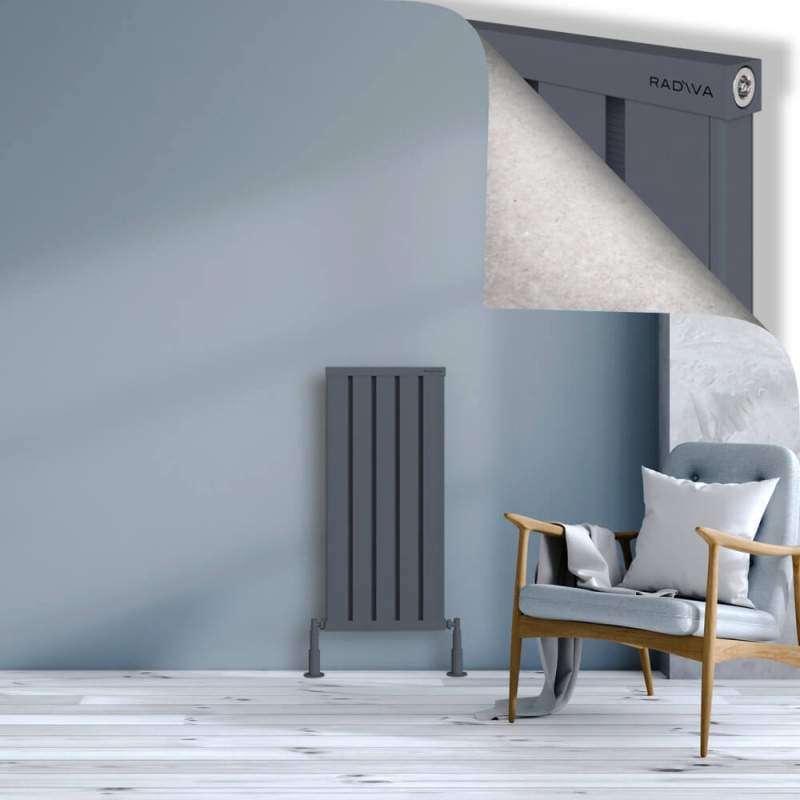 OBI Dekoratif Alüminyum Radyatör 900x404 Antrasit - 2OBI09000404B2TS