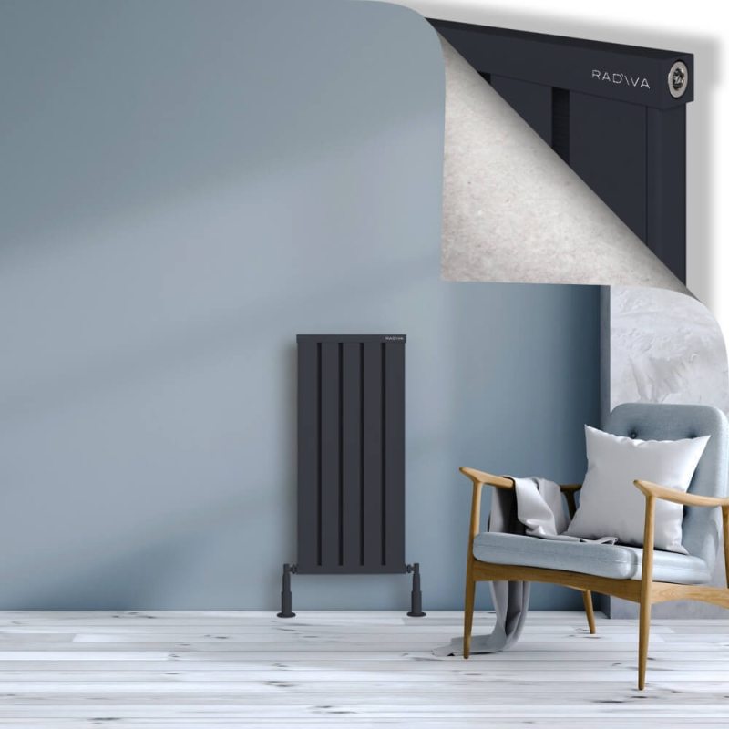 OBI Dekoratif Alüminyum Radyatör 900x404 Koyu Antrasit - 2OBI09000404B6TS