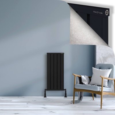 Radiva - OBI Dekoratif Alüminyum Radyatör 900x404 Siyah (1)
