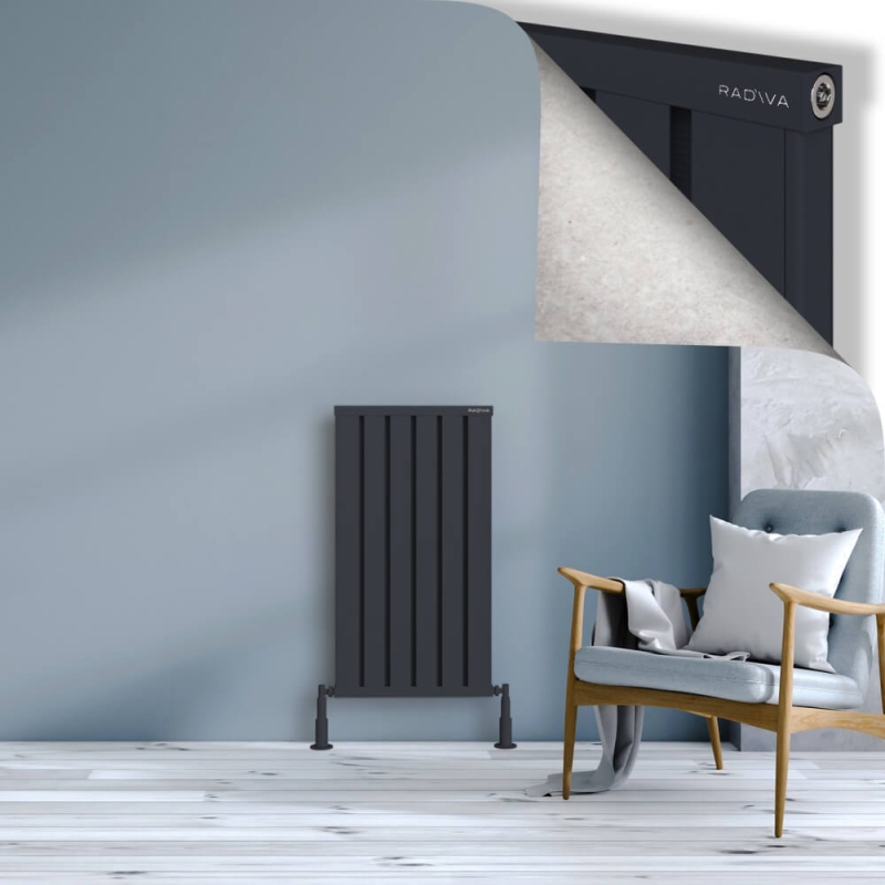 OBI Dekoratif Alüminyum Radyatör 900x484 Koyu Antrasit - 2OBI09000484B6TS