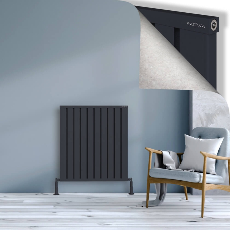 OBI Dekoratif Alüminyum Radyatör 900x804 Koyu Antrasit - 2OBI09000804B6TS