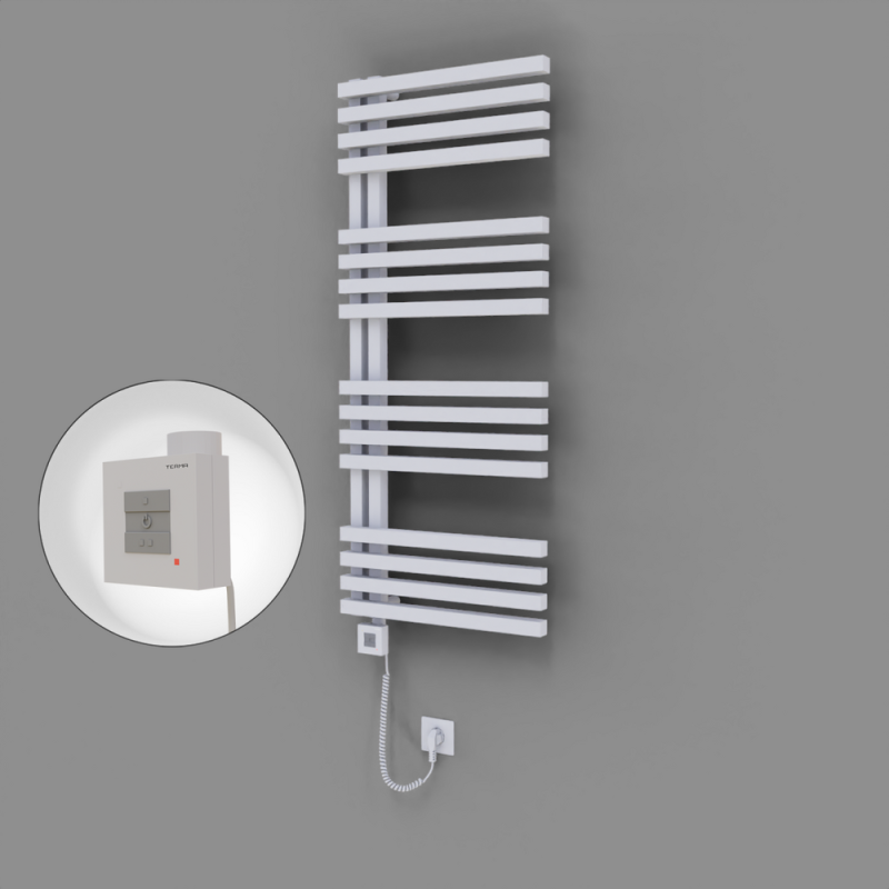 Oka Dekoratif Elektrikli Havlupan 500x1200 Beyaz (KTX1 Termostat) 600W Spiral Kablolu - 1OKA05001200B1TEB060-K