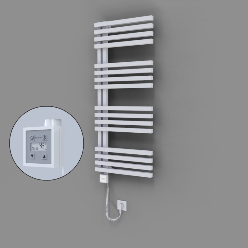 Oka Dekoratif Elektrikli Havlupan 500x1200 Beyaz (KTX3 Termostat) 600W Spiral Kablolu - 1OKA05001200B1TE7060-K