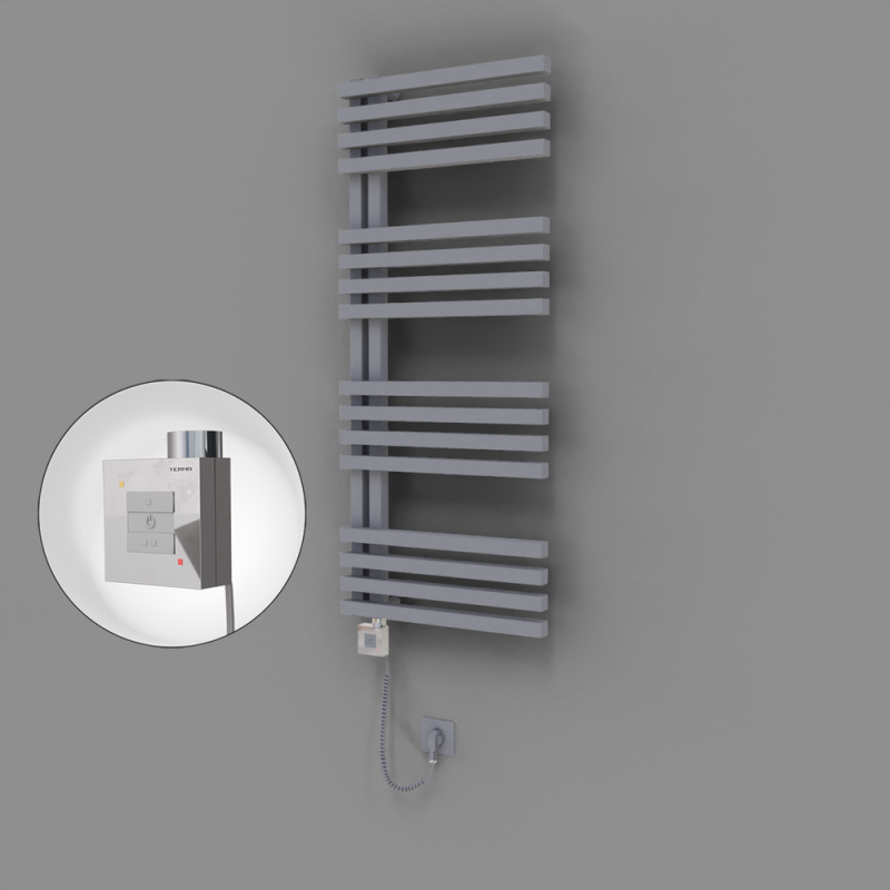 Oka Dekoratif Elektrikli Havlupan 500x1200 Gri (KTX1 Termostat) 600W Spiral Kablolu - 1OKA05001200B4TEB060-K