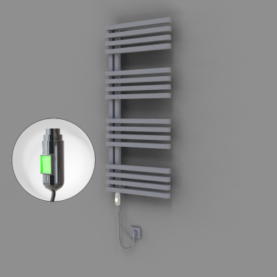 Radiva - Oka Dekoratif Elektrikli Havlupan 500x1200 Gri (On/Off Düğmeli) 600W (1)