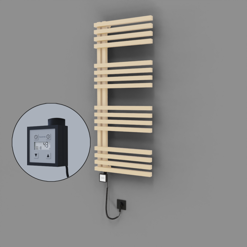 Oka Dekoratif Elektrikli Havlupan 500x1200 Kapuçino (KTX3 Termostat) 600W Spiral Kablolu - 1OKA05001200BKTE7060-K