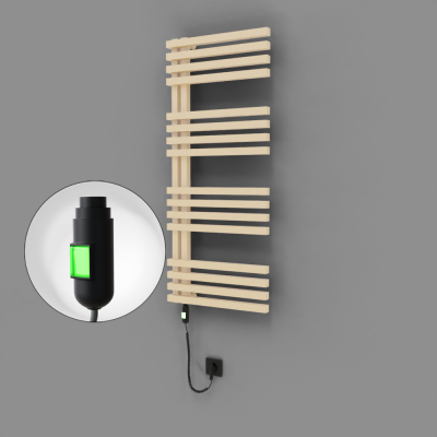 Radiva - Oka Dekoratif Elektrikli Havlupan 500x1200 Kapuçino (On/Off Düğmeli) 600W