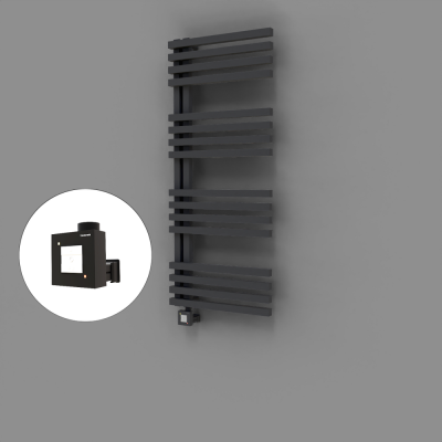 Radiva - Oka Dekoratif Elektrikli Havlupan 500x1200 Koyu Antrasit (KTX1 Termostat) 600W