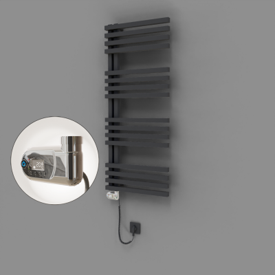 Radiva - Oka Dekoratif Elektrikli Havlupan 500x1200 Koyu Antrasit (Thesis Termostat) 600W