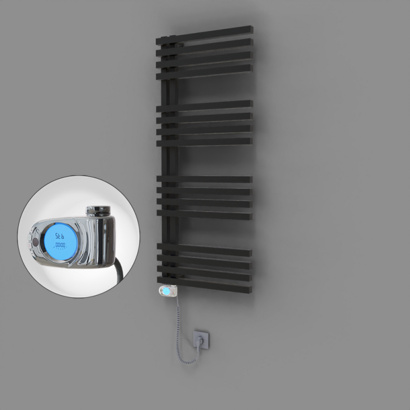 Oka Dekoratif Elektrikli Havlupan 500x1200 Siyah (Musa Termostat) 600W - 1OKA05001200B3TE3060