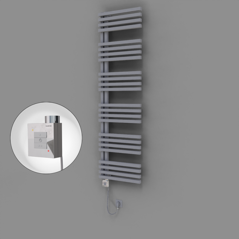 Oka Dekoratif Elektrikli Havlupan 500x1800 Gri (KTX1 Termostat) 1000W Spiral Kablolu - 1OKA05001800B4TEB100-K