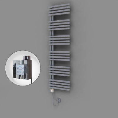 Radiva - Oka Dekoratif Elektrikli Havlupan 500x1800 Gri (KTX4 Termostat) 1000W Spiral Kablolu (1)