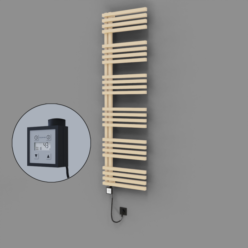 Oka Dekoratif Elektrikli Havlupan 500x1800 Kapuçino (KTX3 Termostat) 1000W Spiral Kablolu - 1OKA05001800BKTE7100-K