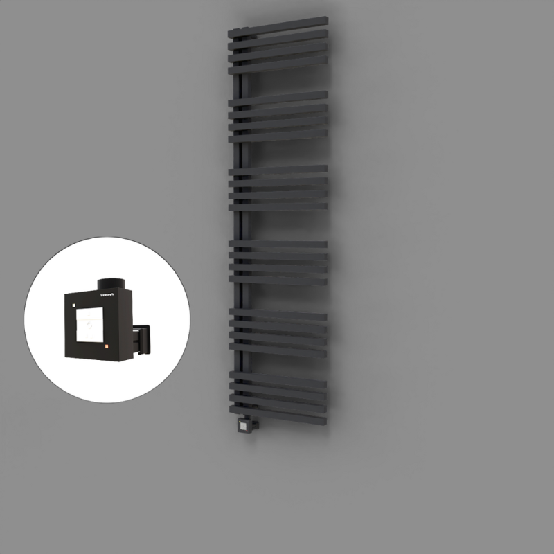 Oka Dekoratif Elektrikli Havlupan 500x1800 Koyu Antrasit (KTX1 Termostat) 1000W - 1OKA05001800B6TEB100