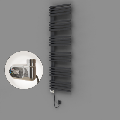Radiva - Oka Dekoratif Elektrikli Havlupan 500x1800 Koyu Antrasit (Thesis Termostat) 900W (1)