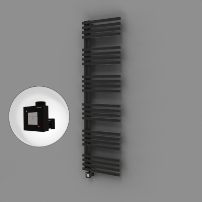 Radiva - Oka Dekoratif Elektrikli Havlupan 500x1800 Siyah (KTX1 Termostat) 1000W