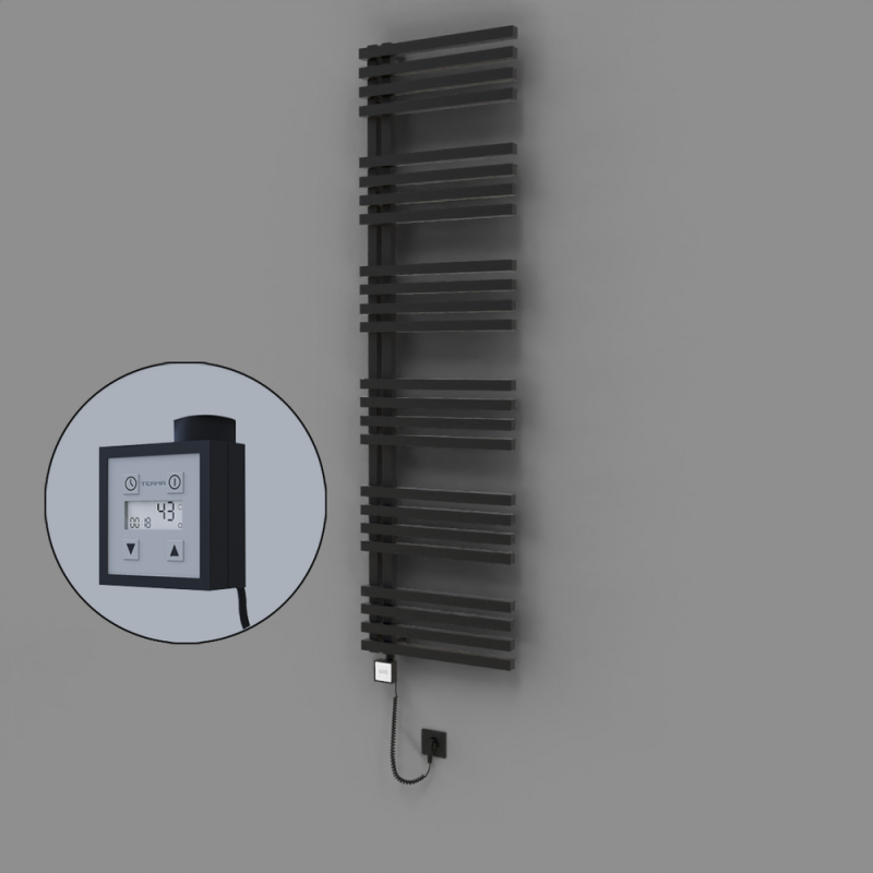 Oka Dekoratif Elektrikli Havlupan 500x1800 Siyah (KTX3 Termostat) 1000W Spiral Kablolu - 1OKA05001800B3TE7100-K