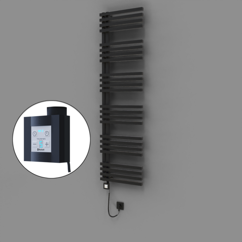 Oka Dekoratif Elektrikli Havlupan 500x1800 Siyah (KTX4 Termostat) 1000W Spiral Kablolu - 1OKA05001800B3TEC100-K