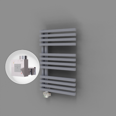 Radiva - Oka Dekoratif Elektrikli Havlupan 500x800 Gri (KTX1 Termostat) 300W