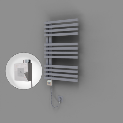 Radiva - Oka Dekoratif Elektrikli Havlupan 500x800 Gri (KTX1 Termostat) 300W Spiral Kablolu (1)