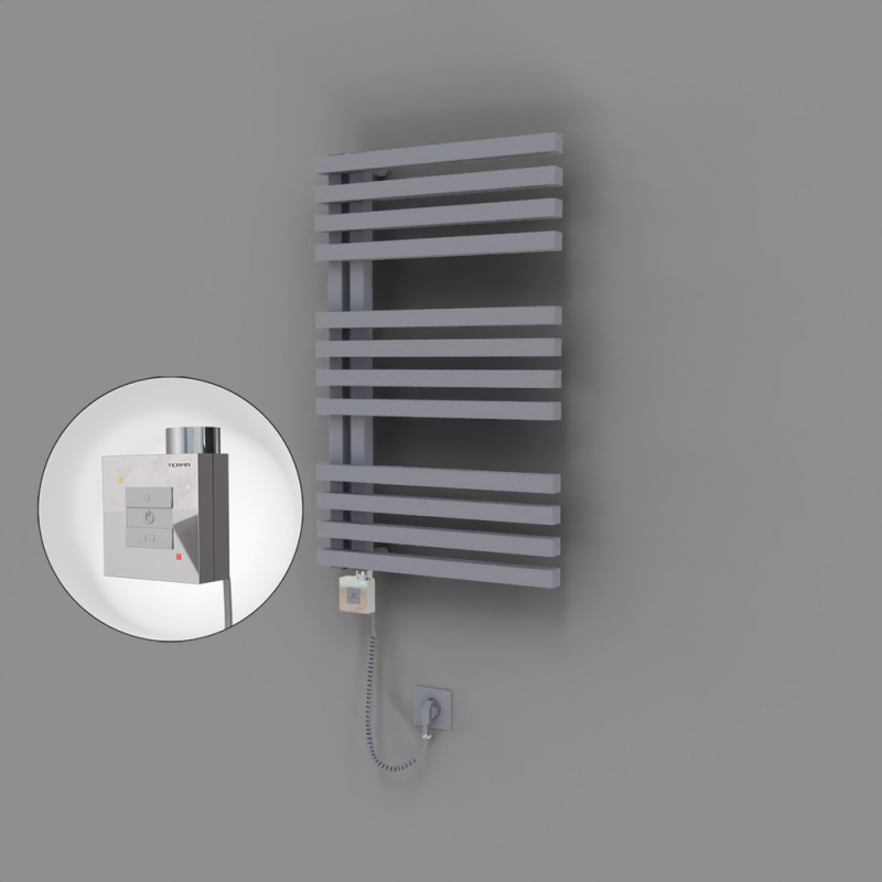 Oka Dekoratif Elektrikli Havlupan 500x800 Gri (KTX1 Termostat) 300W Spiral Kablolu - 1OKA05000800B4TEB030-K