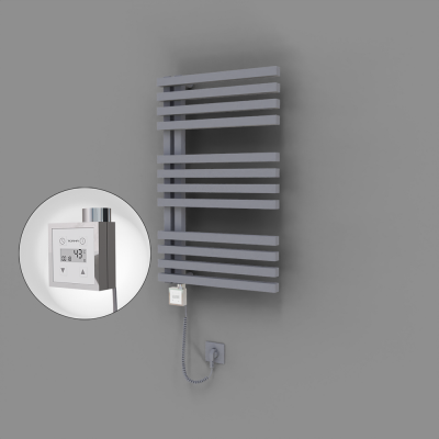 Radiva - Oka Dekoratif Elektrikli Havlupan 500x800 Gri (KTX3 Termostat) 300W Spiral Kablolu (1)