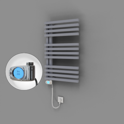 Radiva - Oka Dekoratif Elektrikli Havlupan 500x800 Gri (Musa Termostat) 300W