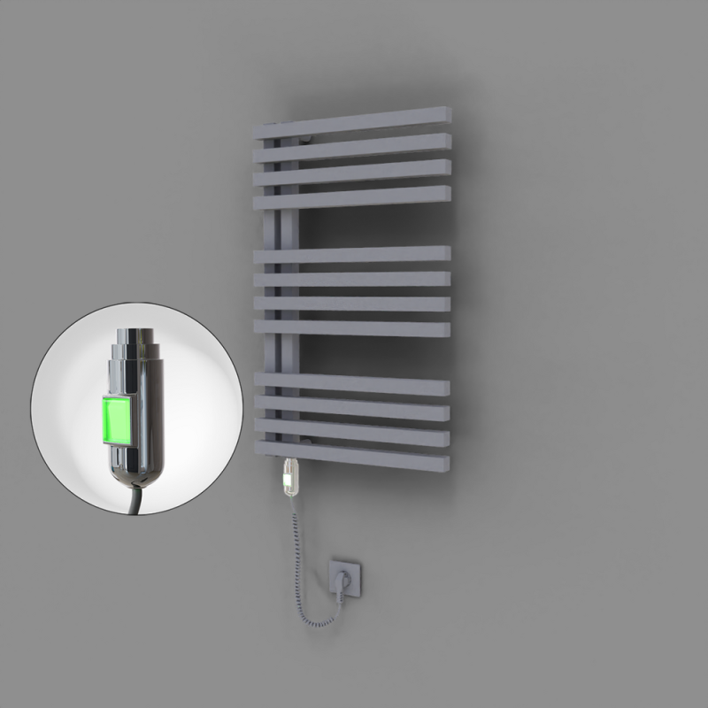 Oka Dekoratif Elektrikli Havlupan 500x800 Gri (On/Off Düğmeli) 300W - 1OKA05000800B4TE1030