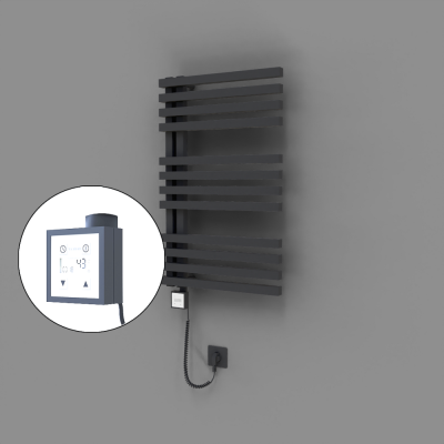 Radiva - Oka Dekoratif Elektrikli Havlupan 500x800 Koyu Antrasit (KTX3 Termostat) 300W Spiral Kablolu (1)