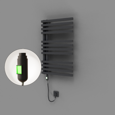 Radiva - Oka Dekoratif Elektrikli Havlupan 500x800 Koyu Antrasit (On/Off Düğmeli) 300W (1)