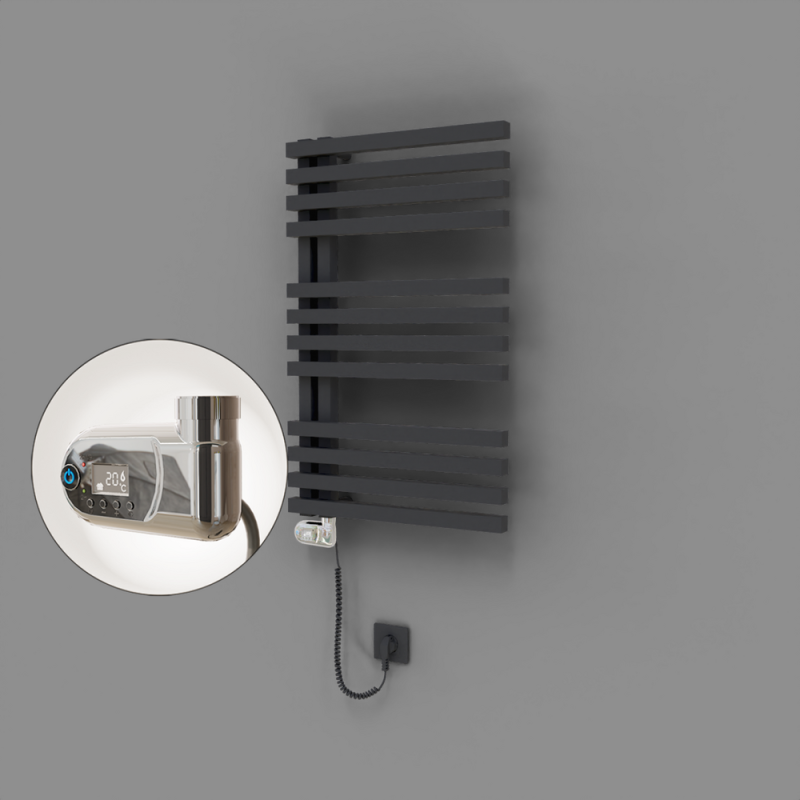 Oka Dekoratif Elektrikli Havlupan 500x800 Koyu Antrasit (Thesis Termostat) 300W - 1OKA05000800B6TE2030