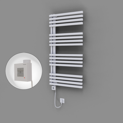 Radiva - Oka Dekoratif Elektrikli Havlupan 600x1200 Beyaz (KTX1 Termostat) 600W Spiral Kablolu