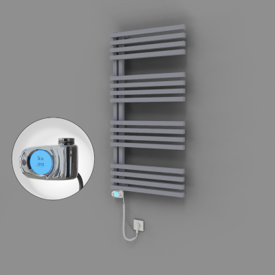 Radiva - Oka Dekoratif Elektrikli Havlupan 600x1200 Gri (Musa Termostat) 600W