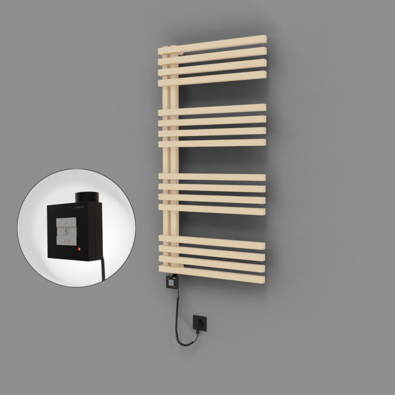 Oka Dekoratif Elektrikli Havlupan 600x1200 Kapuçino (KTX1 Termostat) 600W Spiral Kablolu - 1OKA06001200BKTEB060-K