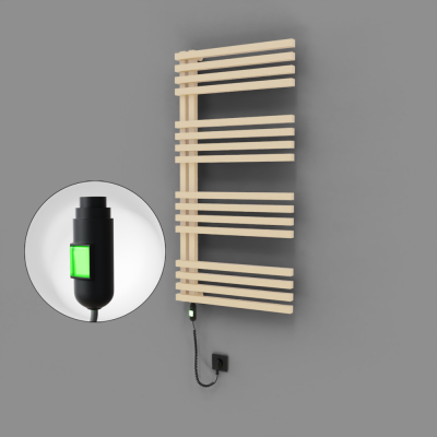 Radiva - Oka Dekoratif Elektrikli Havlupan 600x1200 Kapuçino (On/Off Düğmeli) 600W