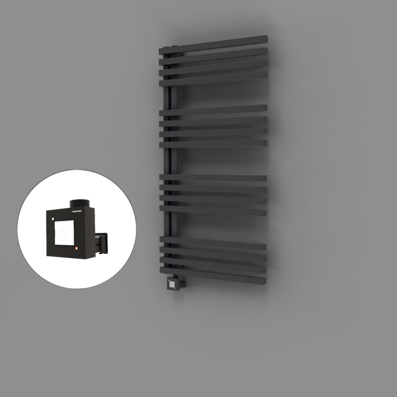 Oka Dekoratif Elektrikli Havlupan 600x1200 Koyu Antrasit (KTX1 Termostat) 600W - 1OKA06001200B6TEB060