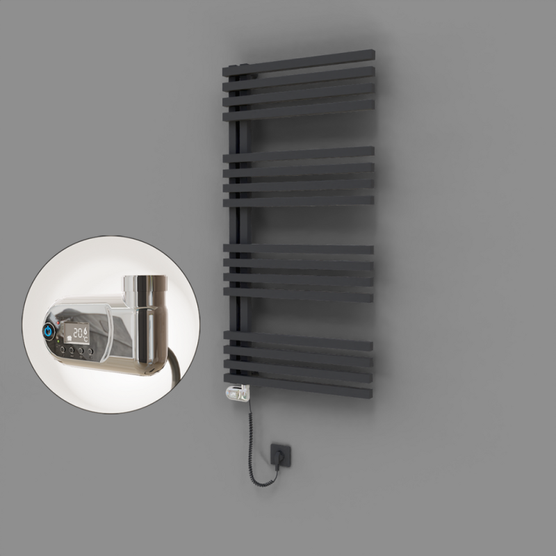 Oka Dekoratif Elektrikli Havlupan 600x1200 Koyu Antrasit (Thesis Termostat) 600W - 1OKA06001200B6TE2060