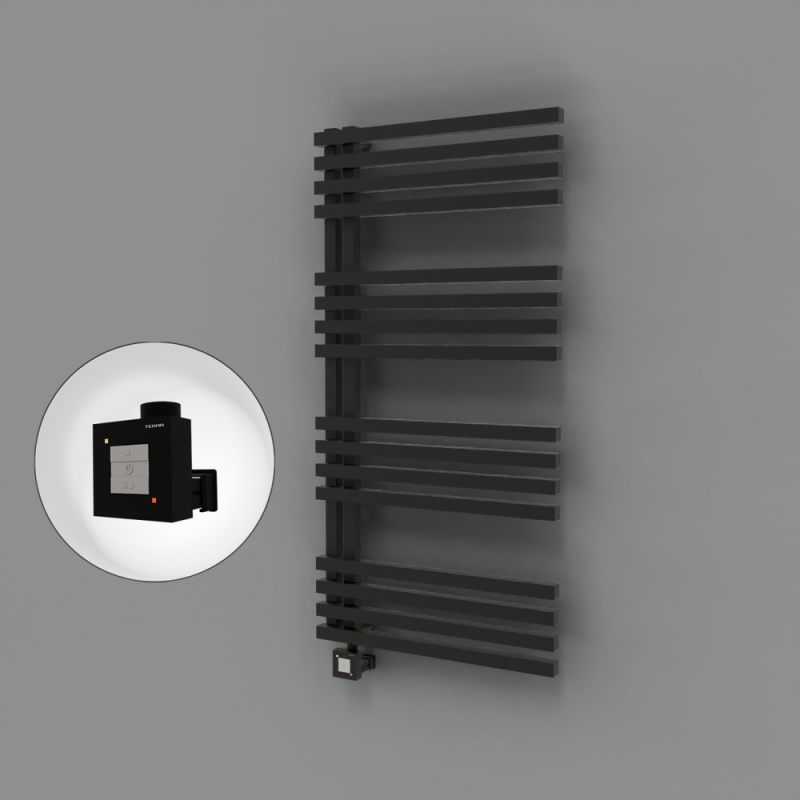 Oka Dekoratif Elektrikli Havlupan 600x1200 Siyah (KTX1 Termostat) 600W - 1OKA06001200B3TEB060