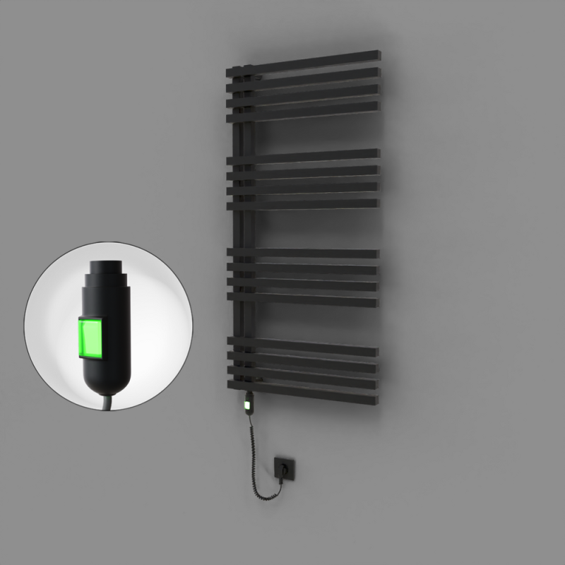 Oka Dekoratif Elektrikli Havlupan 600x1200 Siyah (On/Off Düğmeli) 600W - 1OKA06001200B3TE1060