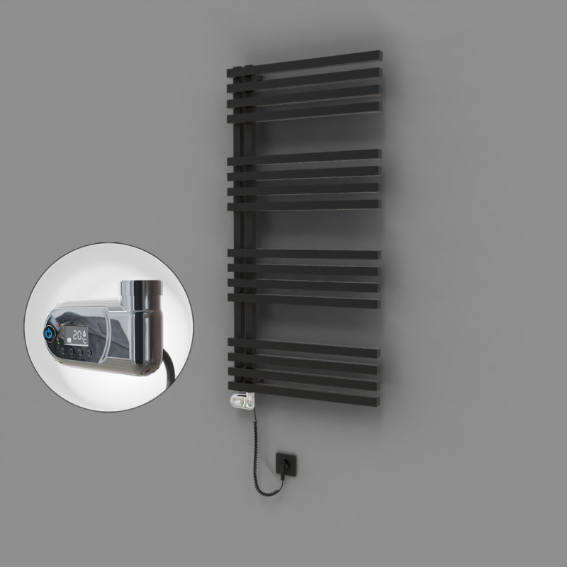 Oka Dekoratif Elektrikli Havlupan 600x1200 Siyah (Thesis Termostat) 600W - 1OKA06001200B3TE2060