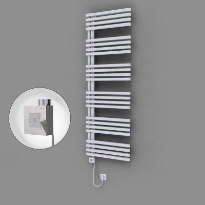 Radiva - Oka Dekoratif Elektrikli Havlupan 600x1800 Beyaz (KTX1 Termostat) 1000W Spiral Kablolu