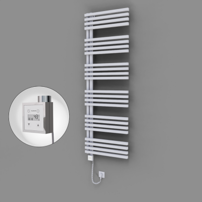 Radiva - Oka Dekoratif Elektrikli Havlupan 600x1800 Beyaz (KTX3 Termostat) 1000W Spiral Kablolu