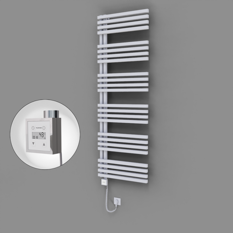 Oka Dekoratif Elektrikli Havlupan 600x1800 Beyaz (KTX3 Termostat) 1000W Spiral Kablolu - 1OKA06001800B1TE7100-K