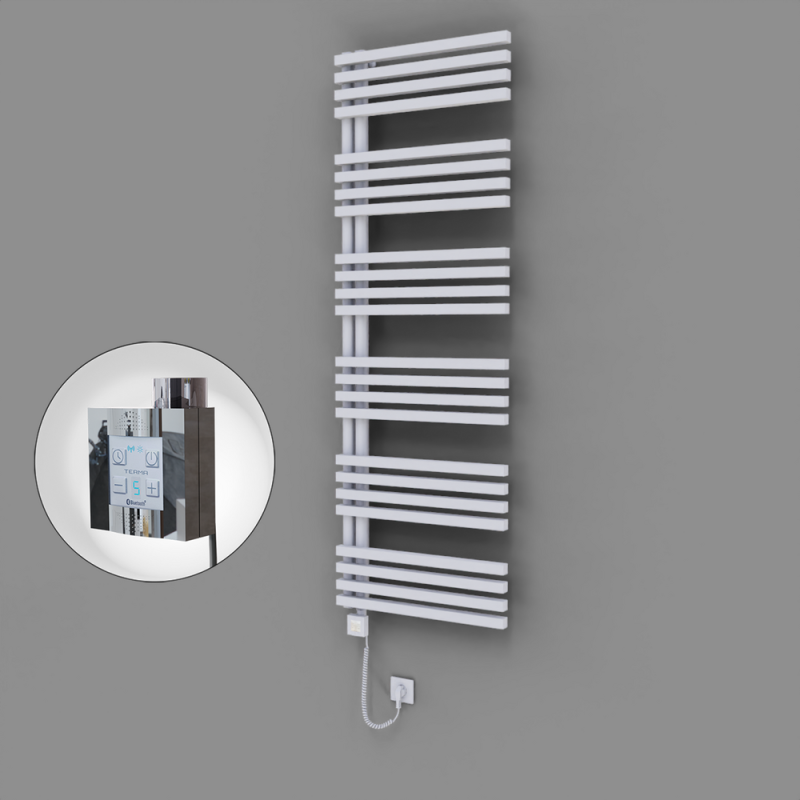 Oka Dekoratif Elektrikli Havlupan 600x1800 Beyaz (KTX4 Termostat) 1000W Spiral Kablolu - 1OKA06001800B1TEC100-K