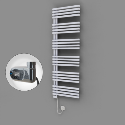 Radiva - Oka Dekoratif Elektrikli Havlupan 600x1800 Beyaz (Thesis Termostat) 900W