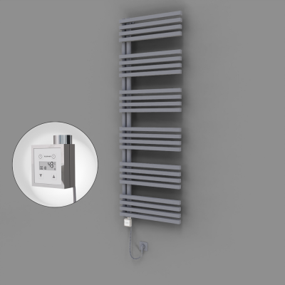 Radiva - Oka Dekoratif Elektrikli Havlupan 600x1800 Gri (KTX3 Termostat) 1000W Spiral Kablolu