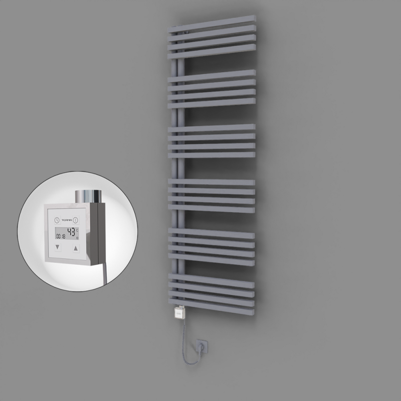 Oka Dekoratif Elektrikli Havlupan 600x1800 Gri (KTX3 Termostat) 1000W Spiral Kablolu - 1OKA06001800B4TE7100-K