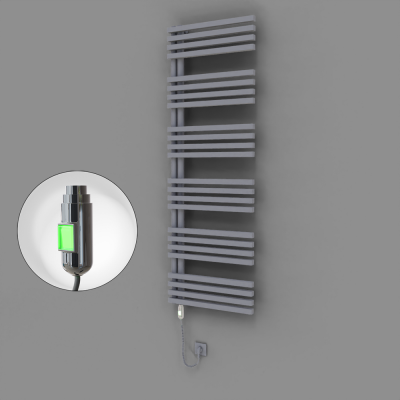 Radiva - Oka Dekoratif Elektrikli Havlupan 600x1800 Gri (On/Off Düğmeli) 900W