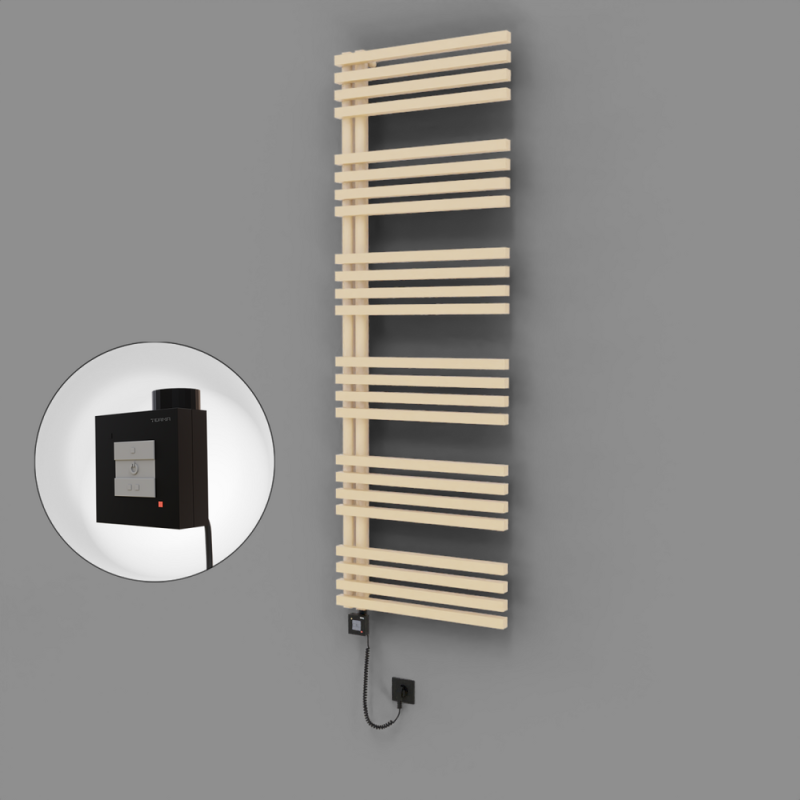 Oka Dekoratif Elektrikli Havlupan 600x1800 Kapuçino (KTX1 Termostat) 1000W Spiral Kablolu - 1OKA06001800BKTEB100-K